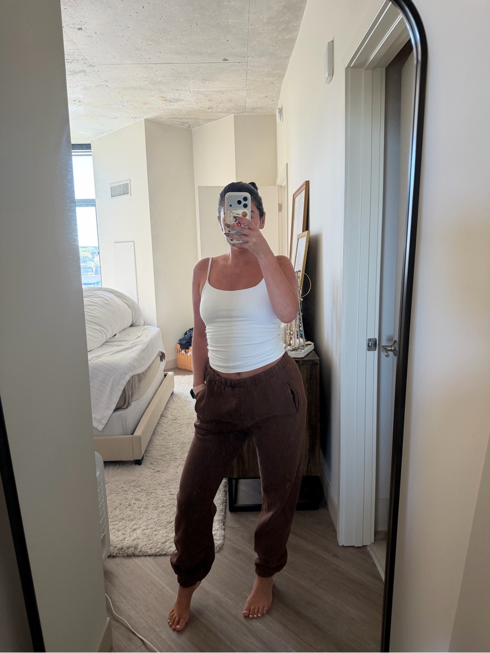Amazon Women's Brown Elastic-Waist Jogger Pants
